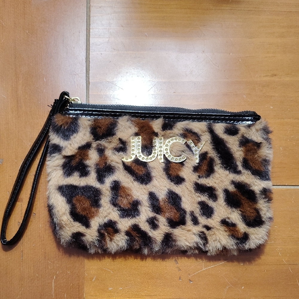 Juicy Couture Brown and Black Leopard Print Clutch